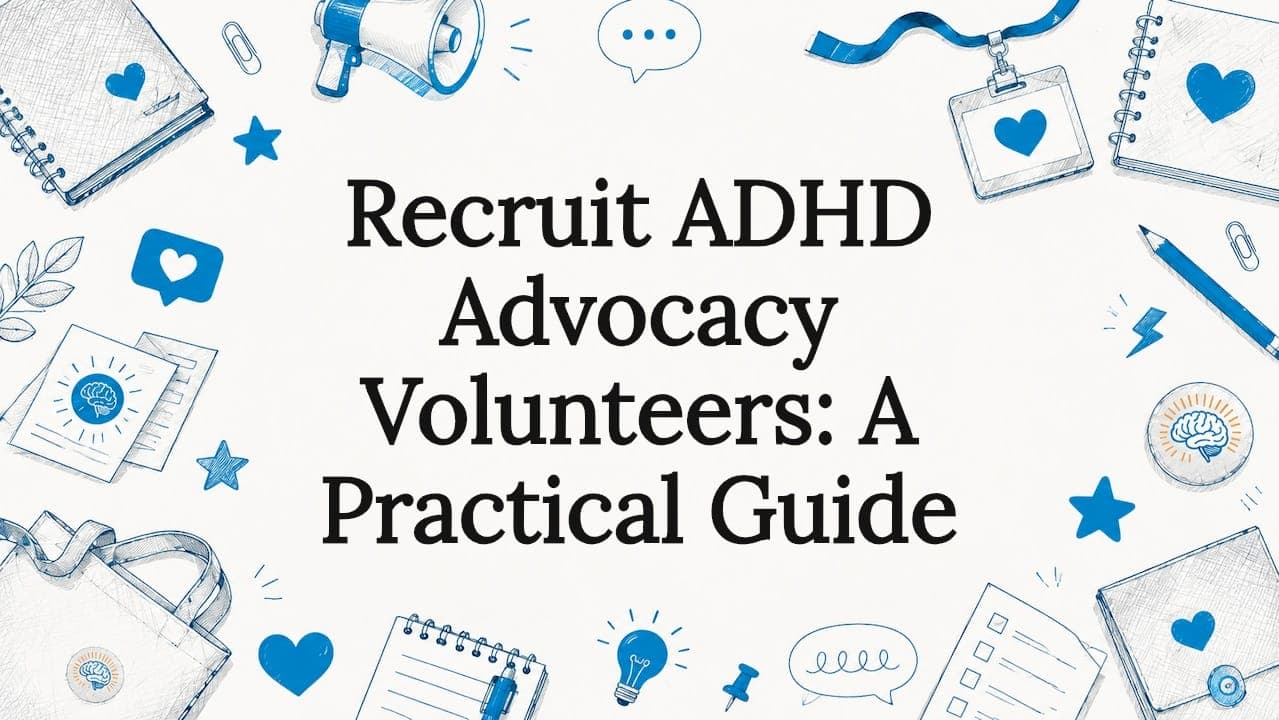 Recruit ADHD Advocacy Volunteers: A Practical Guide